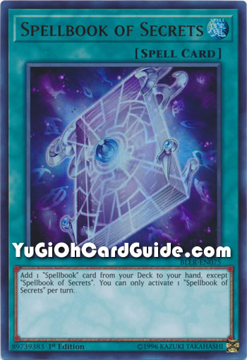Yu-Gi-Oh Card: Spellbook of Secrets