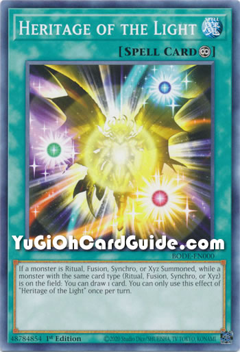 Yu-Gi-Oh Card: Heritage of the Light