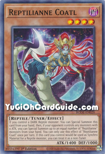 Yu-Gi-Oh Card: Reptilianne Coatl
