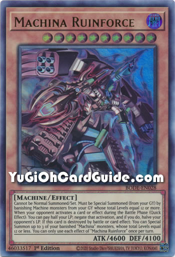 Yu-Gi-Oh Card: Machina Ruinforce