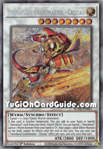 Yu-Gi-Oh Card: Swordsoul Grandmaster - Chixiao