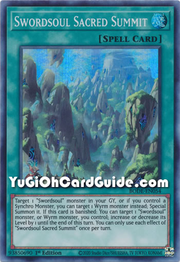 Yu-Gi-Oh Card: Swordsoul Sacred Summit