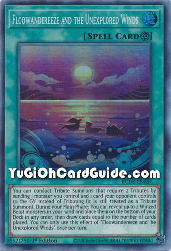 Yu-Gi-Oh Card: Floowandereeze and the Unexplored Winds
