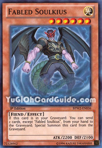 Yu-Gi-Oh Card: Fabled Soulkius