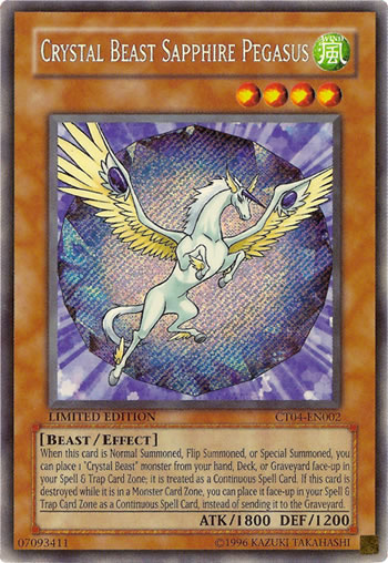 Yu-Gi-Oh Card: Crystal Beast Sapphire Pegasus
