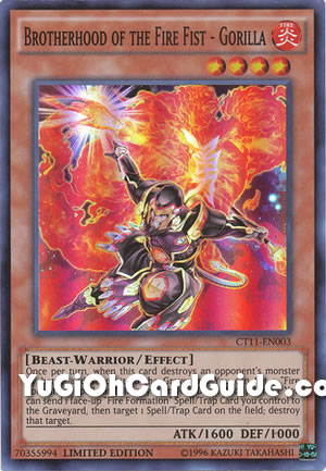 Yu-Gi-Oh Card: Brotherhood of the Fire Fist - Gorilla