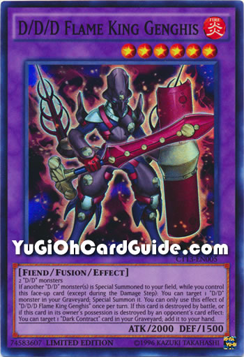Yu-Gi-Oh Card: D/D/D Flame King Genghis