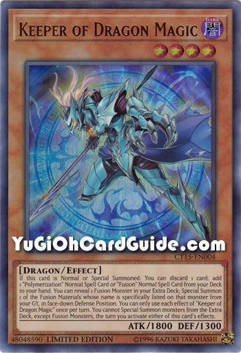 Yu-Gi-Oh Card: Keeper of Dragon Magic