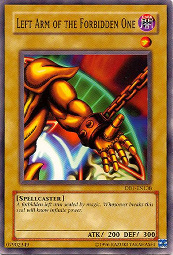 Yu-Gi-Oh Card: Left Arm of the Forbidden One