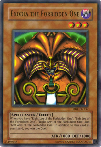 Yu-Gi-Oh Card: Exodia the Forbidden One
