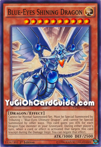 Yu-Gi-Oh Card: Blue-Eyes Shining Dragon