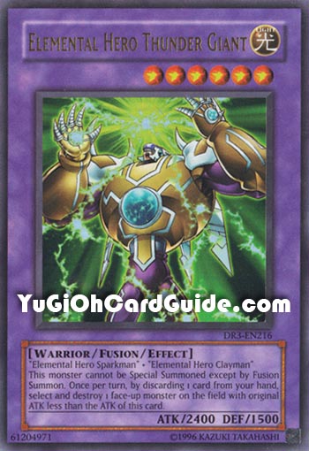 Yu-Gi-Oh Card: Elemental HERO Thunder Giant