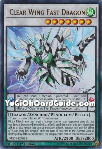 Yu-Gi-Oh Card: Clear Wing Fast Dragon