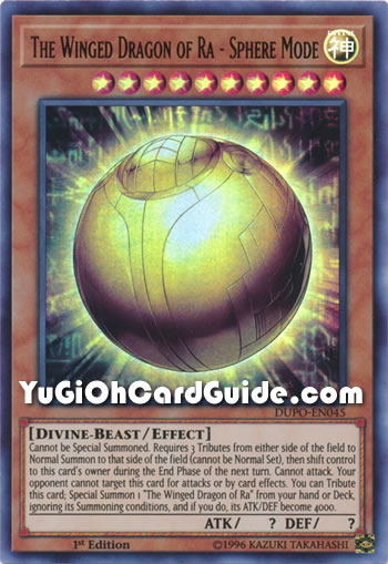Yu-Gi-Oh Card: The Winged Dragon of Ra - Sphere Mode