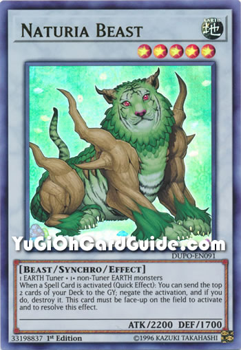 Yu-Gi-Oh Card: Naturia Beast
