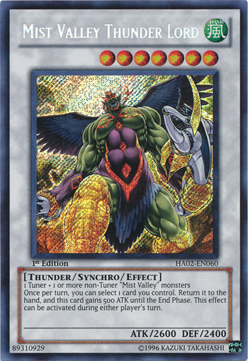 Yu-Gi-Oh Card: Mist Valley Thunder Lord
