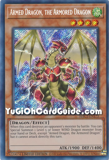 Yu-Gi-Oh Card: Armed Dragon, the Armored Dragon