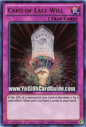 Yu-Gi-Oh Card: Card of Last Will