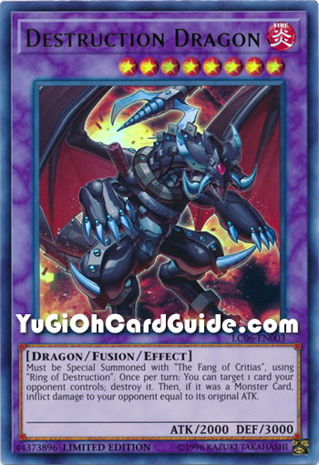 Yu-Gi-Oh Card: Destruction Dragon
