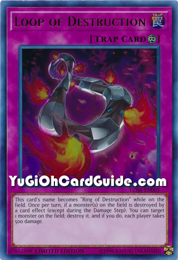 Yu-Gi-Oh Card: Loop of Destruction