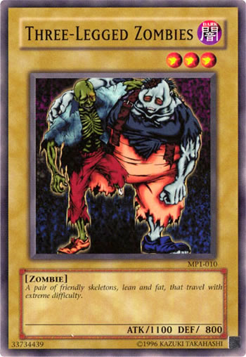 Yu-Gi-Oh Card: Three-Legged Zombies