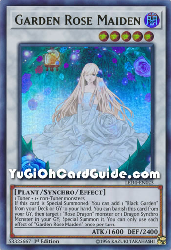 Yu-Gi-Oh Card: Garden Rose Maiden