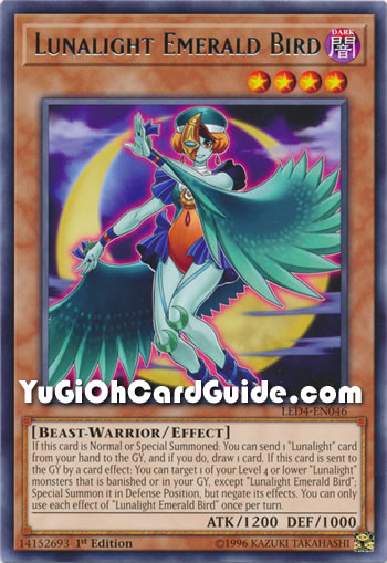 Yu-Gi-Oh Card: Lunalight Emerald Bird