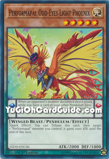 Yu-Gi-Oh Card: Performapal Odd-Eyes Light Phoenix