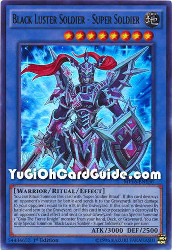 Yu-Gi-Oh Card: Black Luster Soldier - Super Soldier