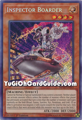 Yu-Gi-Oh Card: Inspector Boarder