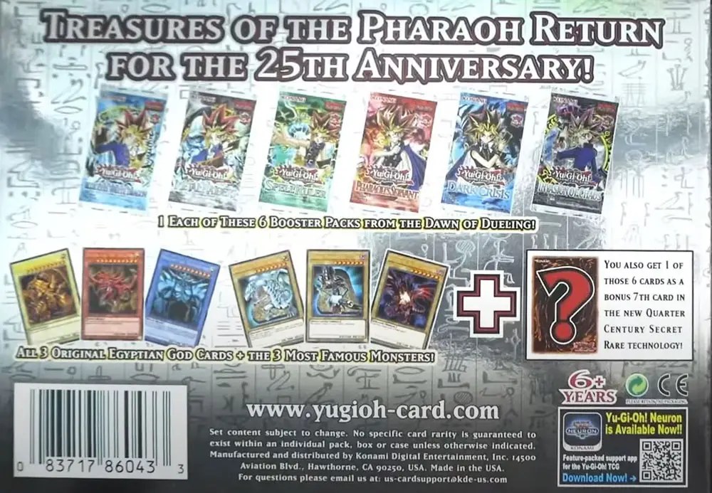 Legendary Collection 25th Anniversary Edition box back