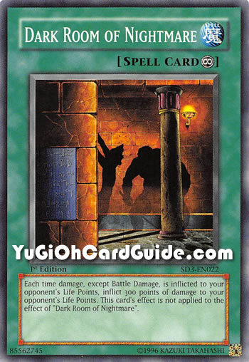 Yu-Gi-Oh Card: Dark Room of Nightmare
