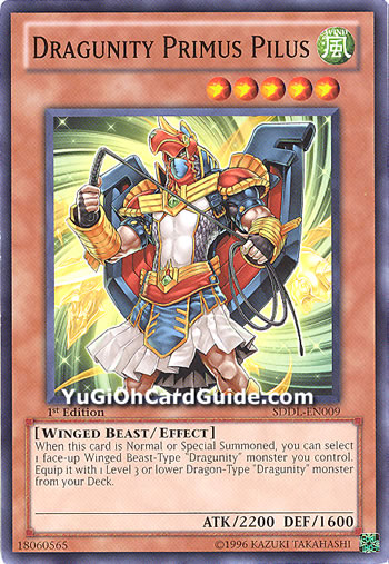 Yu-Gi-Oh Card: Dragunity Primus Pilus