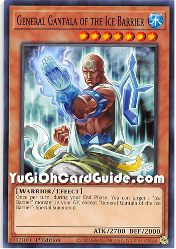 Yu-Gi-Oh Card: General Gantala of the Ice Barrier