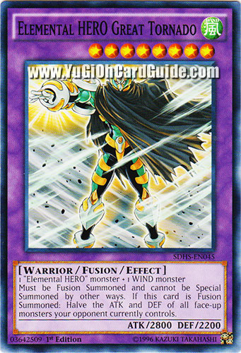 Yu-Gi-Oh Card: Elemental HERO Great Tornado